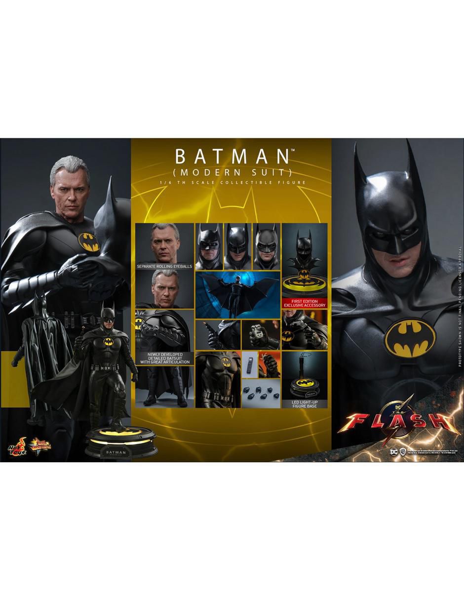 Figura coleccionable articulada The flash batman collectors con luz 2