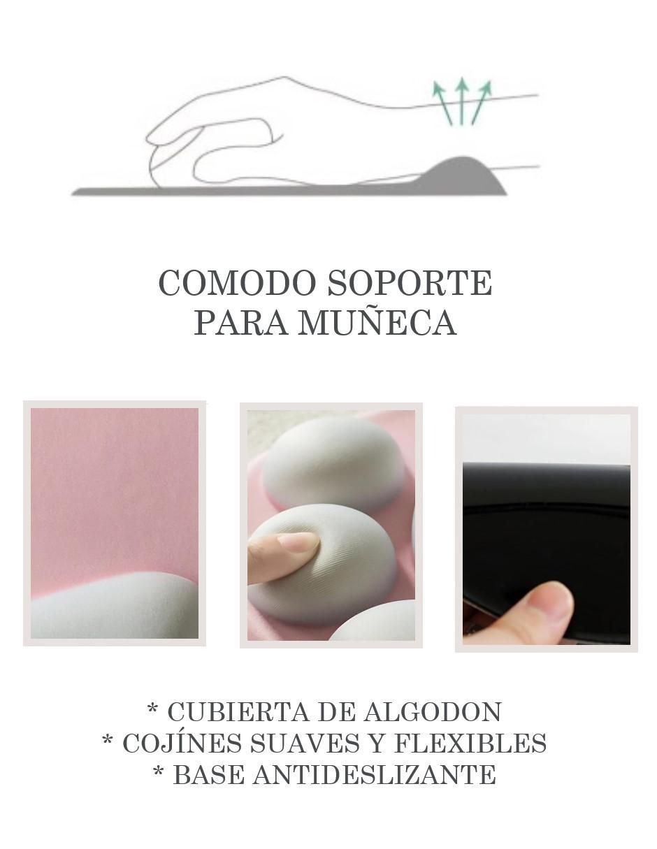 Mouse pad con antideslizante y con apoyo para muñeca 3