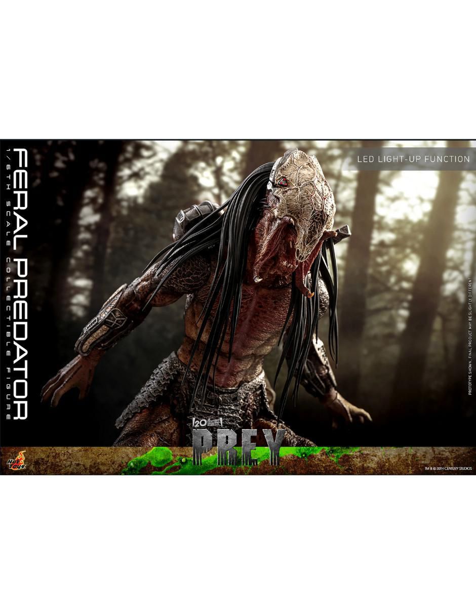 Figura de colección articulada Prey Feral Predator collectors con luz 4