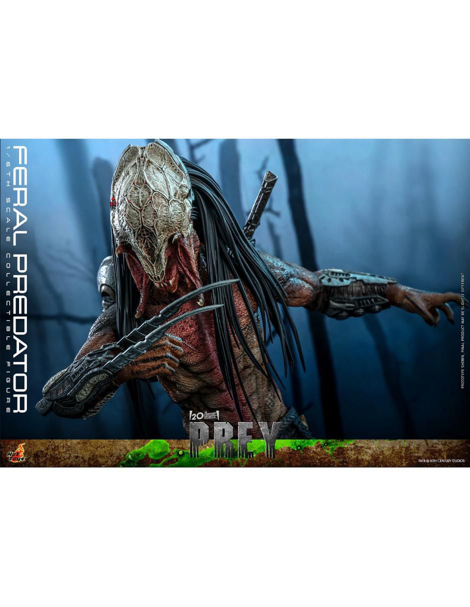 Figura de colección articulada Prey Feral Predator collectors con luz 6