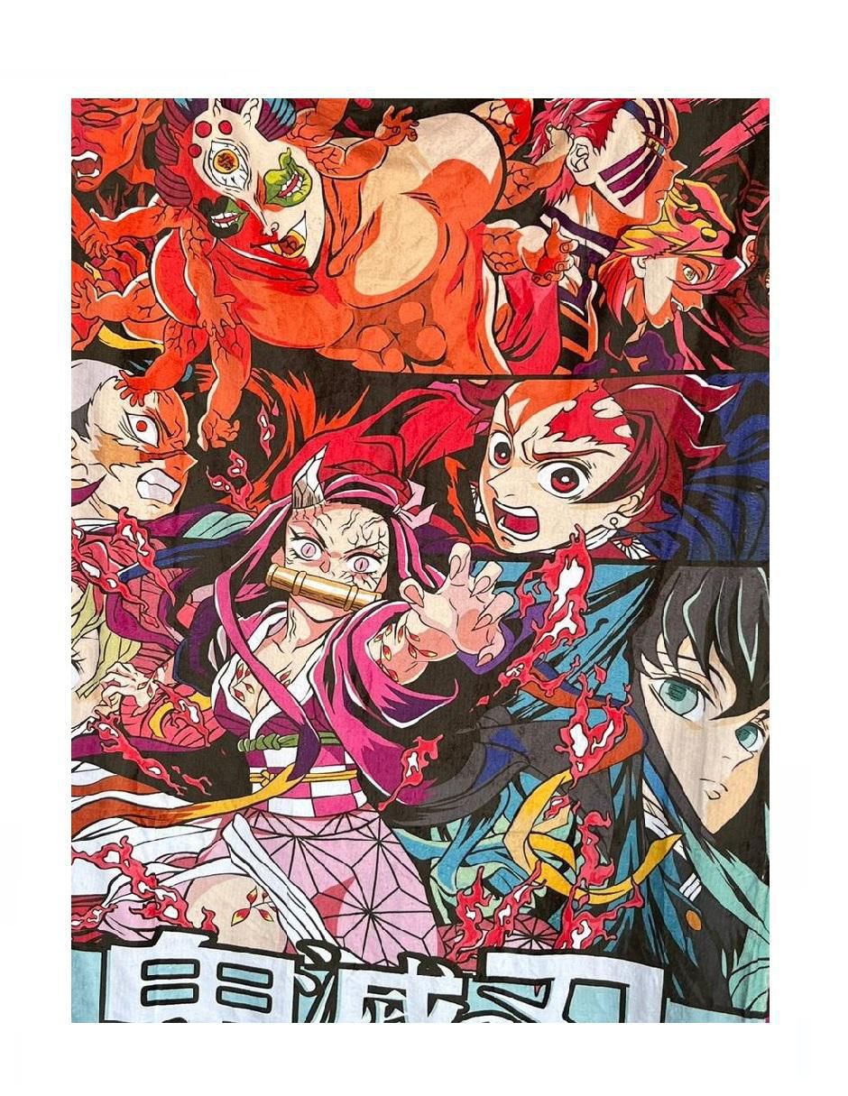 Frazada clásica de tejido suave Demon Slayer: Kimetsu No Yaiba unisex 2