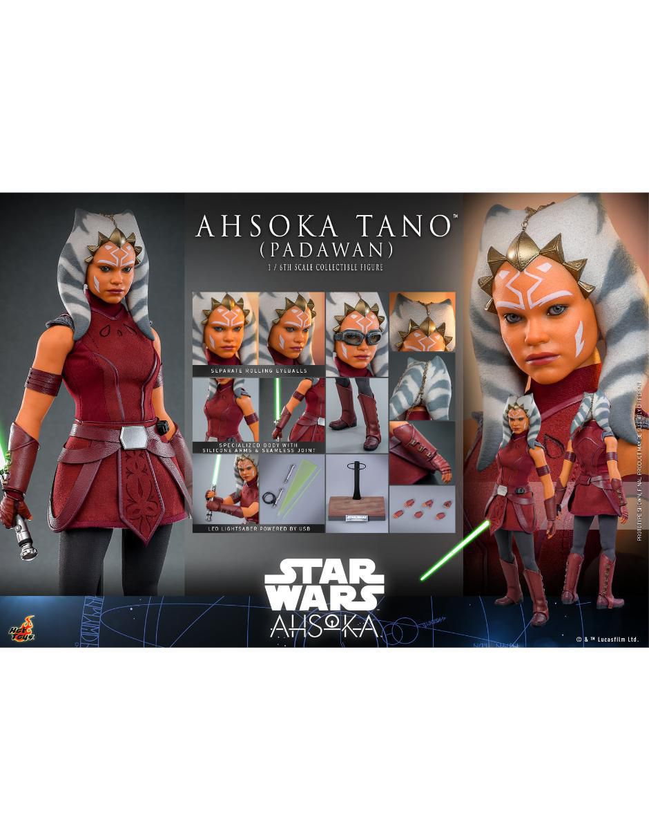 Figura de colección articulada Star Wars: Ahsoka Ahsoka Tano collectors con luz 2