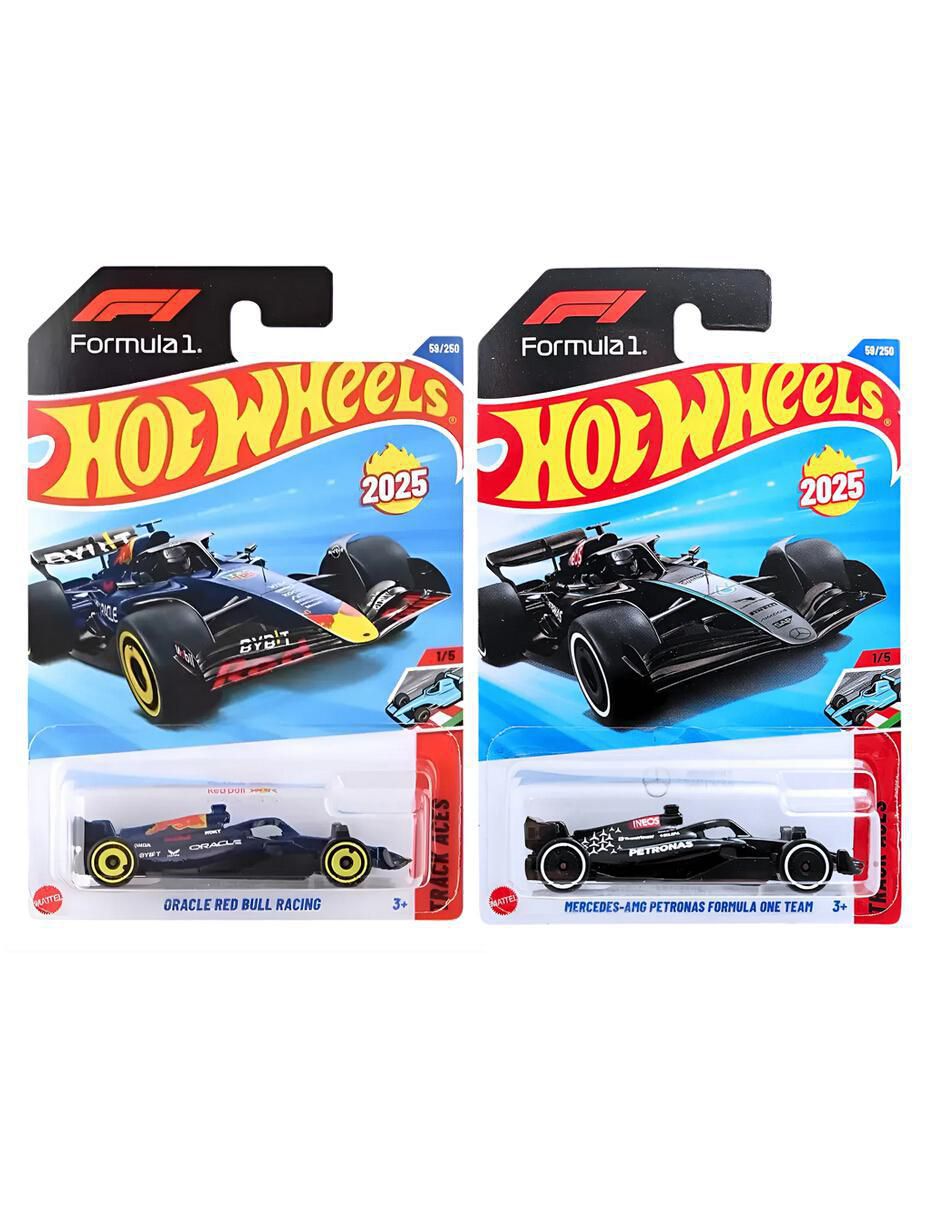 Set de vehículos formula1 oracle red bull racing y mercedes-amg petronas 2