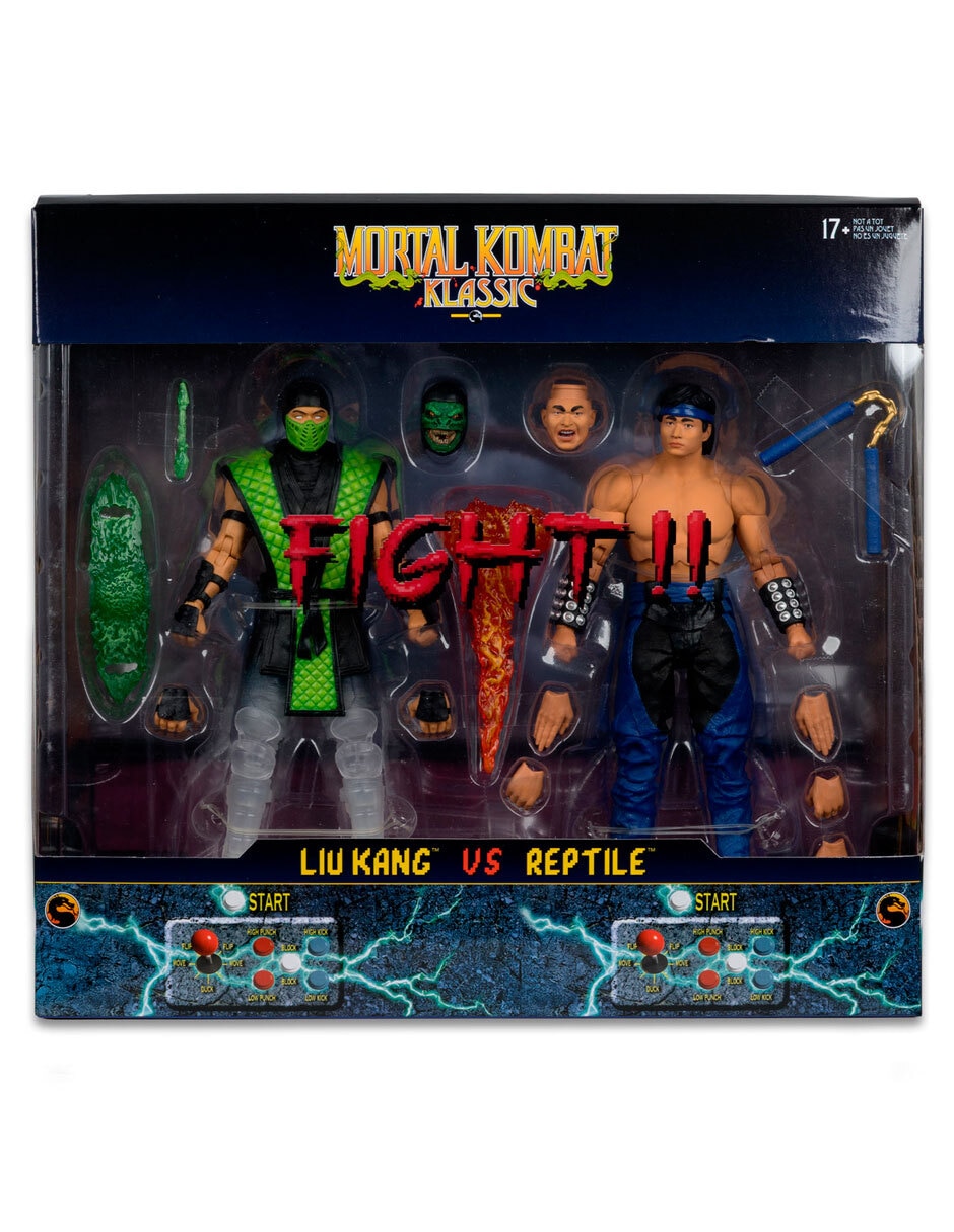 Figura de colección no mortal kombat klassic liu kang vs reptile estándar no aplica 2