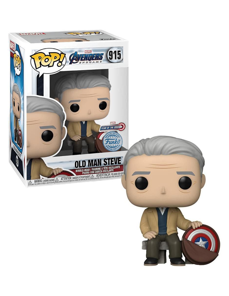 Funko Pop! Avengers Endgame Steve Rogers Captain America Old Man especial 3