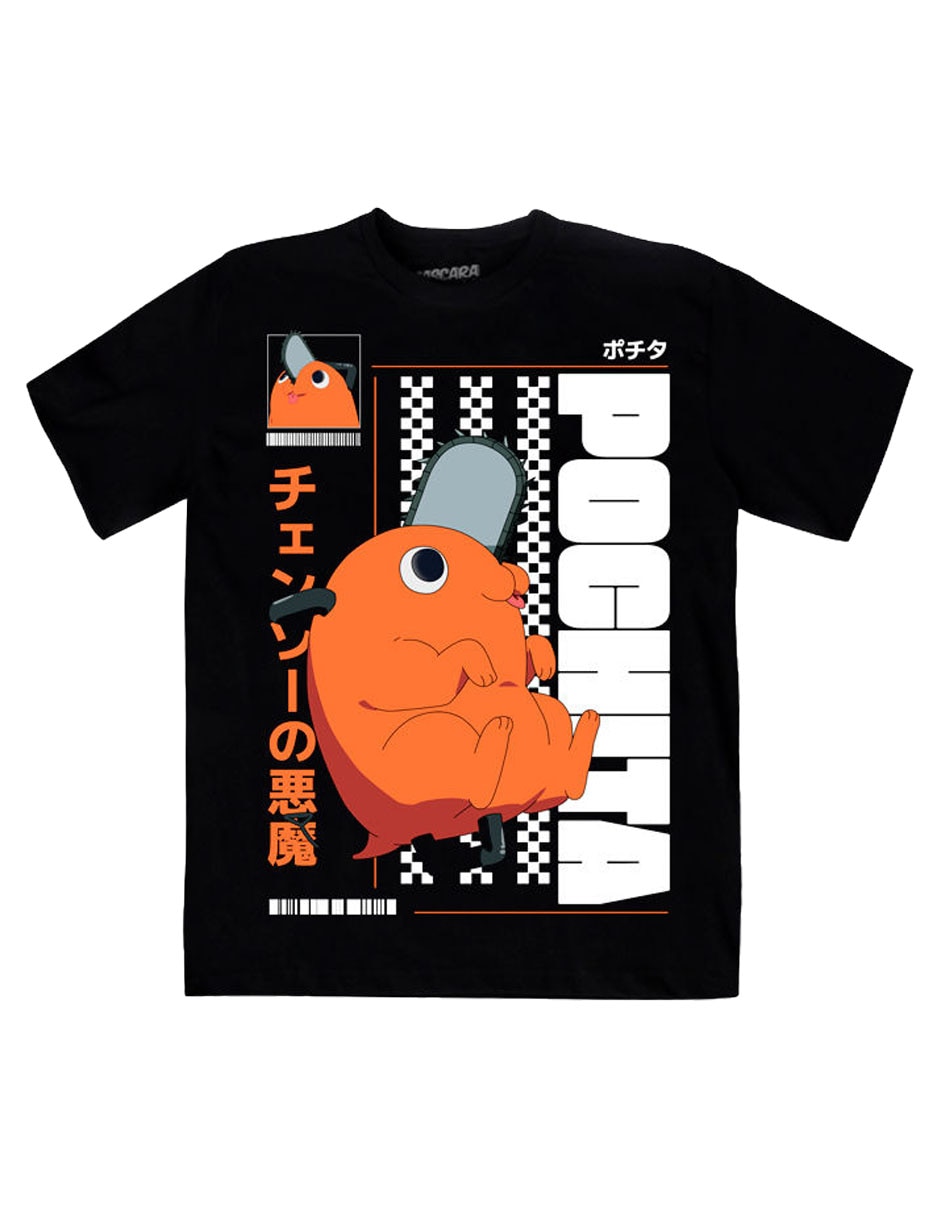 Playera Chainsaw Man cuello redondo para hombre