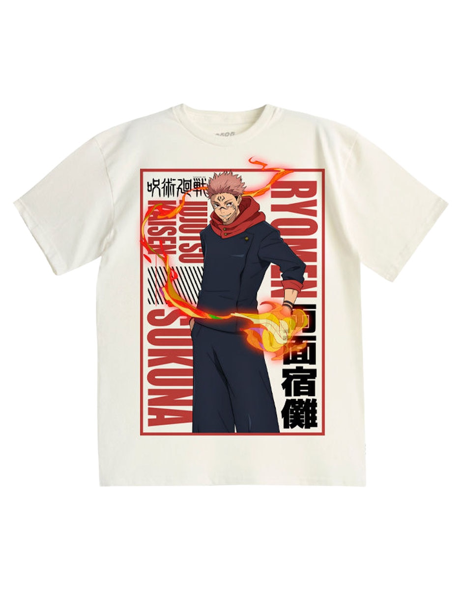 Playera Jujutsu Kaisen cuello redondo para hombre