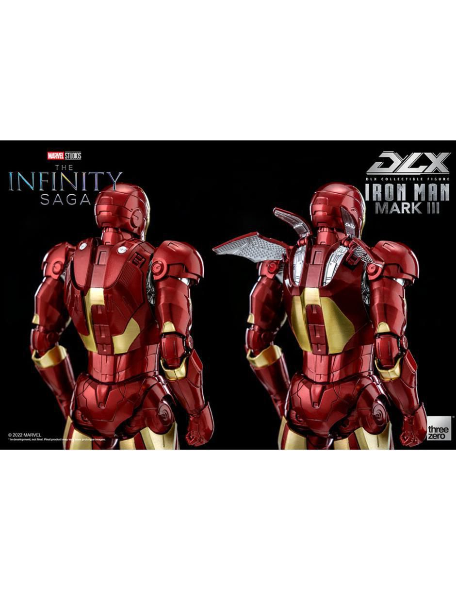 Figura de colección articulada Infinity Saga Iron Man Mark III Collectors con luz 3