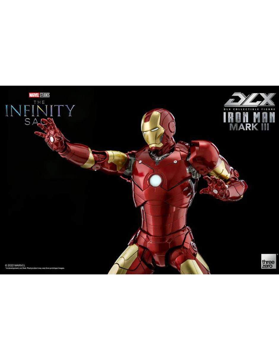 Figura de colección articulada Infinity Saga Iron Man Mark III Collectors con luz 6