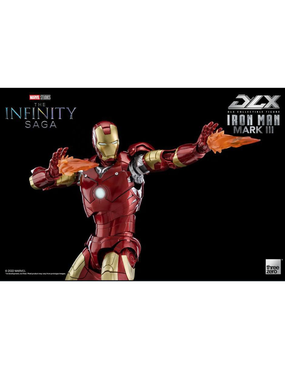 Figura de colección articulada Infinity Saga Iron Man Mark III Collectors con luz 7