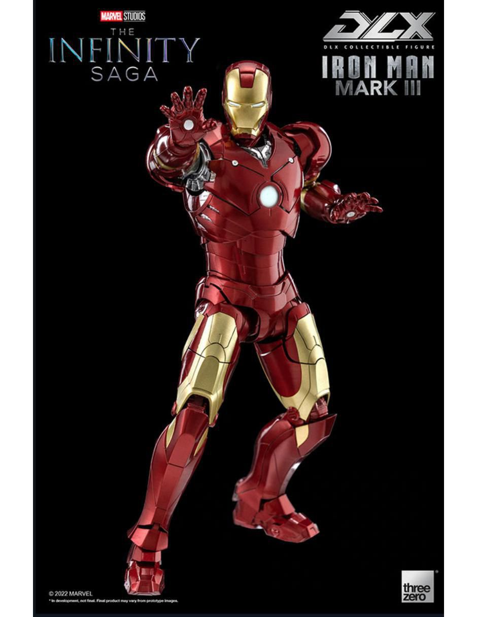 Figura de colección articulada Infinity Saga Iron Man Mark III Collectors con luz 10